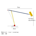 Nordic Long Arm LED Floor Lamp Colorful Joint Rotating Adjustable Fixture by Ljojo