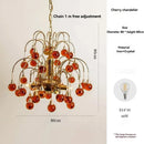 Italian Murano Glass Chandelier Purple Red Crystal Teardrop Pendant Light by Ljojo for Living Room
