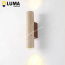 Ljojo Wabi Sabi Yellow Travertine Stone Wall Lamp Vintage Sconce for Bedroom and Living Room