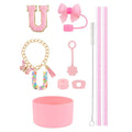Ljojo 10pcs Tumbler Accessories Set: Straw, Cover, Cap, Boot, Stopper, Keychain, Sticker