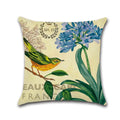 Cute Bird Pattern Pillowcase - Ljojo Decorative Linen Throw Pillow Case