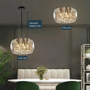 Crystal Glass Chandelier: Modern Nordic Luxury LED Hanging Lamp by Ljojo for Bedroom Dining Room