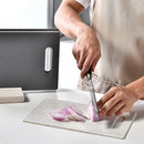 Ljojo Marble-Patterned Double-Sided Chopping Board Set with Stand