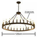 Ljojo American Industrial Style LED Pendant Light Modern Retro Candles Chandelier