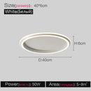 Ceiling Lamps - Modern Round Minimalist LED Lamp for Bedroom Study All Room by Ljojo