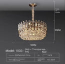 Nordic Gold LED Crystal Chandelier | Luxury Ceiling Light for Dining & Living Room | Ljojo