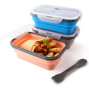 Ljojo Silicone Lunch Box Spoon Portable Bento Container 900ml