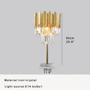 Crystal Bar Table Lamp Luxury Dimmable Desk Light for Home Office Hotel - Ljojo