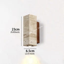 Ljojo Wabi Sabi Yellow Travertine Stone Wall Lamp Vintage Sconce for Bedroom and Living Room