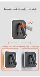 Ljojo LED Wall Lamp with USB Charging, Modern Minimalist Design
