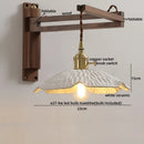 Ljojo LED Wood Glass Wall Lamp Modern Nordic Style for Home Decor