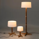 Japanese-style Fabric Lampshade Wood Floor Lamp - Elegant Indoor Lighting by Ljojo