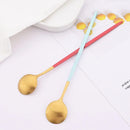 Ljojo Matte Stainless Steel Long Handled Stir Spoon Set