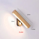 LED Solid Wood Wall Lamp Modern Bedroom Lighting Ljojo Whirling Study Lamps