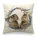 Easter Bunny Eggs Printed Pillow Covers 45x45cm - Ljojo Easter Decorations