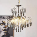 French Crystal LED Pendant Light: Romantic Bedroom Luxury Lamp by Ljojo