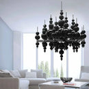 Ljojo Luxury Metal Chandelier Pendant Lamp, Modern Art Deco Ceiling Light Fixture