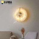 Ljojo Modern Luxury Alabaster Marble Wall Sconce | Creative Natural Copper Wall Light