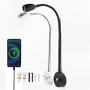 Ljojo LED Reading Light with USB Port, Touch Dimmable Gooseneck Lamp for RV Boat