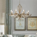 Crystal Chandelier Pendant Lighting for Bedroom Living Room - American Retro Candle Design LED Lamp