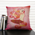Ljojo Mermaid Linen Cushion Cover for Living Room Sofa Decoration