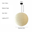 Japanese Art Rice Paper Ceiling Pendant Lamp | Elegant Living Room Chandelier -- Ljojo
