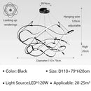 Modern Waves Metal LED Pendant Lights Luxury for Living Room Chandelier Bedroom by Ljojo