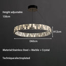 Luxury Snowflake Print Crystal Pendant Light for Living Room Dining Room by Ljojo