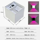 Ljojo LED Square Wall Lamp 6W Remote-Controlled USB Rechargeable Indoor Light