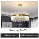 Ljojo Luxe Crystal Pendant Light for Living Room Dining Bedroom
