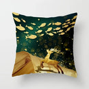 Golden Tree Forest Pillow Case by Ljojo: Car/Home Sofa Bed Decor, 45x45cm Decorative Cushion Cover