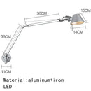 LED Wall Lamp Silver Black Metal Bedroom Study Reading Lights E27 Rotatable Adjustable Lighting Decor by Ljojo