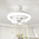 Ceiling Fan Light LED 360° Rotation Fan Lamp Modern 3 Gear Wind Speed Decor Ljojo
