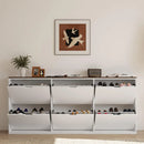 Ljojo™ Shoe Storage Cabinet with 6 Adjustable Drawers, Handleless Design - White