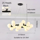 Nordic Glass Ball Chandelier for Living Room Bedroom Dining by Ljojo - Elegant Indoor Pendant Lighting