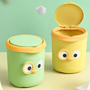 Ljojo Mini Desktop Trash Can with Lid for Office and Home