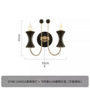 French Medieval Double Head Bedroom Candle Wall Lamp LED E14 for Living Room by Ljojo