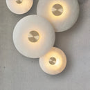 Natural Stone LED Wall Lamp Gold Copper Round Marble Sconce by Ljojo for Home Deco & Lighting