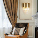 Modern Gold Crystal Wall Lamp LED Light E14 Bulbs Bedroom Living Room Lighting Ljojo