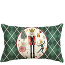 Christmas Green Linen Pillowcase by Ljojo - Festive Holiday Cushion Cover