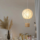 Hot Air Balloon Chandelier LED Children's Room Lamps - Handmade Rattan Fabric - Ljojo