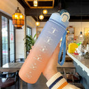 Ljojo 1L Sport Water Bottle with Straw - Portable Gym Fitness Hydration Jug