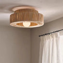 Large Japanese Woven Rattan Pendant Light for Wabi Sabi Restaurant Ljojo