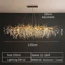 LED Luxury Gold Large Ceiling Chandelier for Living Room by Ljojo