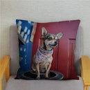 Chihuahua Dog Printed Cushion Cover by Ljojo for Home Decor