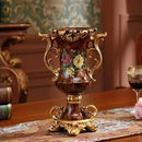 Ljojo™ European Resin Vase & Artificial Flower Set for Home Office Decor