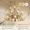 French Retro Living Room Glass Crystal Pendant Light by Ljojo - Luxury Designer Cream Style