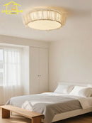 French Design Cream Wind LED Ceiling Light Modern Medieval Fabric Art Decorative Lamp Ljojo