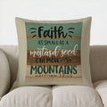 Faith Moves Mountains Pattern Cushion Cover for Sofa, Bedroom & Car by Ljojo