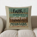 Faith Moves Mountains Pattern Cushion Cover for Sofa, Bedroom & Car by Ljojo